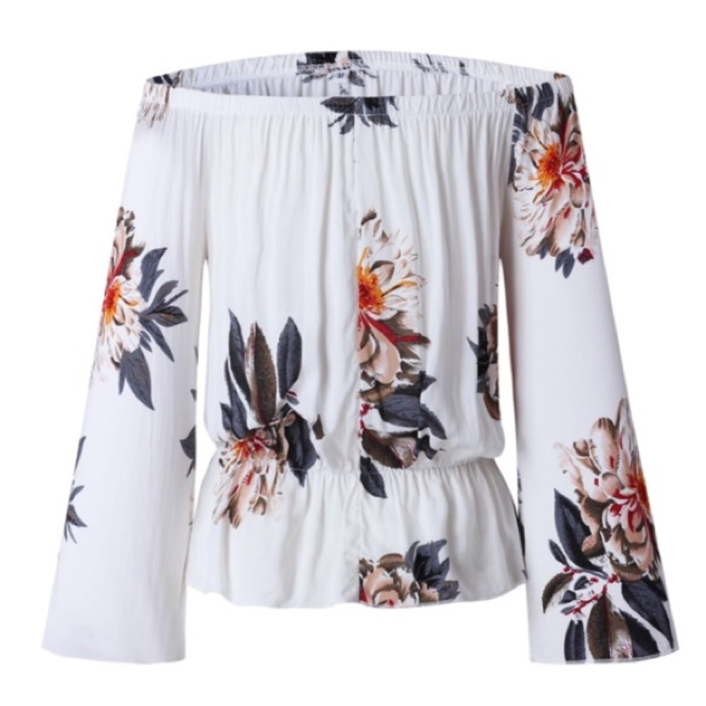 ‘Amber’ Floral Off the Shoulder Top - Picture 5 of 7